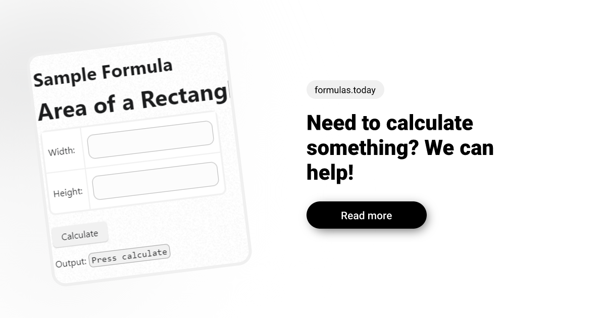 Formulas Today
